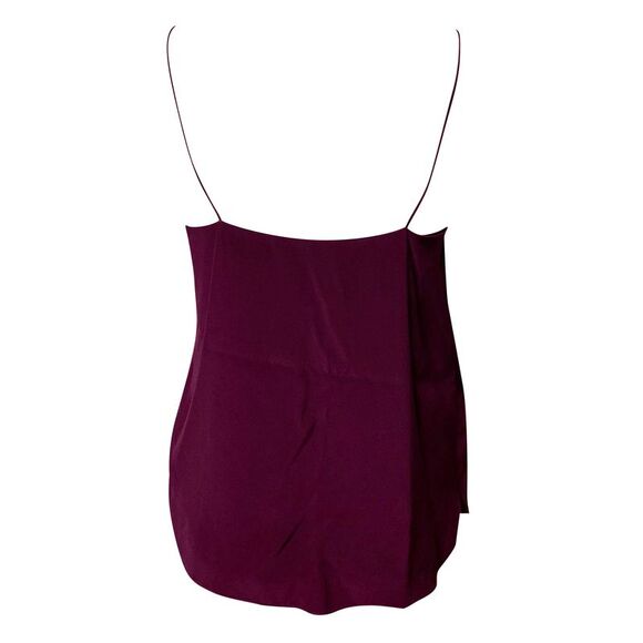 Tibi V-neck Slip Top in Purple Silk - Picture 2 of 5